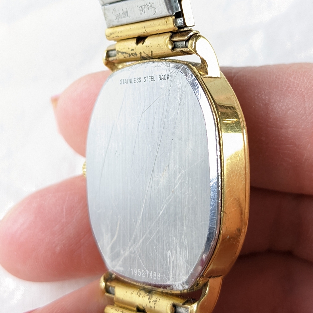 Longines vintage Wristwatch men's 950 Swiss 6140 Quartz GH gold black - Picture 7 of 8